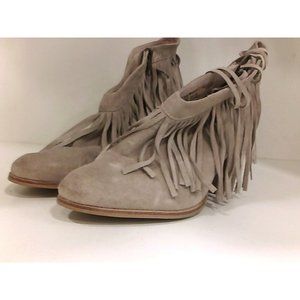 Ariat Women's Fringe Ankle Boots - Taupe -USED